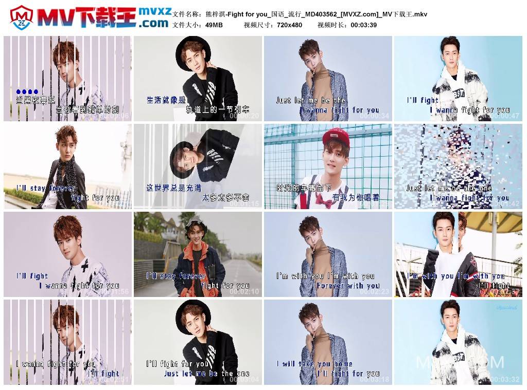 熊梓淇-Fight for you_国语_流行_MD403562